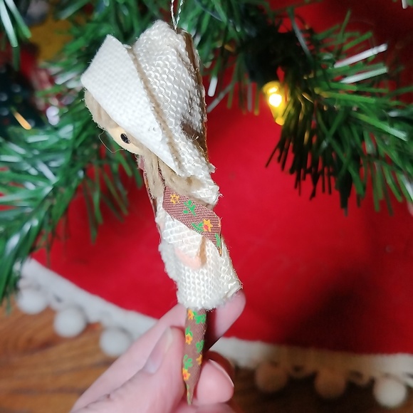 Holly Hobbie like Christmas Ornament - Picture 6 of 7